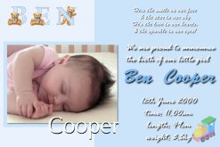 birth announcement cards