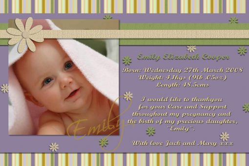 birth announcement cards
