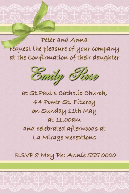 communion/Confirmation Invitations