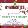 Gymnastics Invitations 01